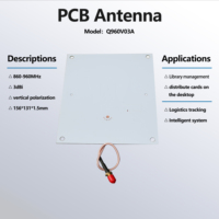 Antena RFID UHF Externa de Polarización Circular 3dBi 902-928MHz PCB SMA Macho Protocolo ISO 18000-6C Lectura de 15m WiFi RS232