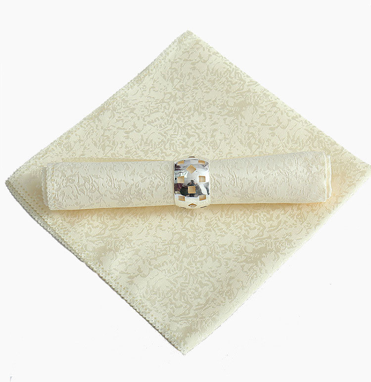 Premium Jacquard Floral Cloth Napkins Wholesale