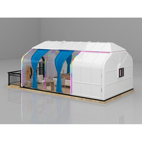 Glamping Tente à bulles PC préfabriquée et imperméable pour hôtels et complexes Maison dôme transparente