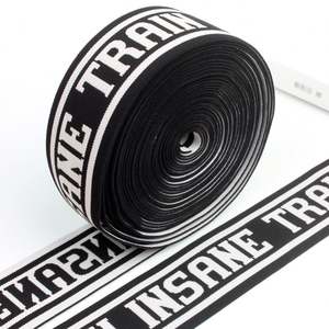 Customized Letter Printing Jacquard <b>Elastic</b> Band for Underwear Boxer Shorts Waistband Belt - Product Image 2