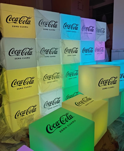 Personalizado personalizado LED brillante cubo muebles personalizado logotipo gratuito recargable atenuación energía Solar Led cubo evento boda Bar - Product Image 2