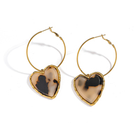 Vente directe d'usine, bijoux de luxe haut de gamme pour femmes, boucles d'oreilles en acier inoxydable, forme de cœur, cadeau pour couple