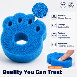 Éponge de nettoyage en silicone réutilisable pour cuisine, vente en gros d'usine - Product Image 3