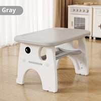 Meubles ergonomiques pour enfants de haute qualité, thème éléphant, table et chaise pliantes en plastique, 3 couleurs, OEM ODM pour la maison, l'école, l'hôtel