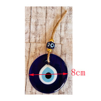 Pendentif turc bleu contre le mauvais œil, amulette Nazar, ornement pour voiture/maison/jardin/porte-clés, protection porte-bonheur, décoration murale en verre, cadeau