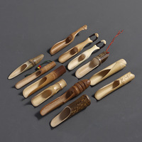 Cuillère chaude style japonais bambou naturel rotin cuillère à thé pelle feuilles de thé sélecteur support cuillère pour thé miel café