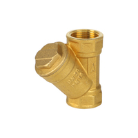 Filtre à Tuyau en Y Fileté en Laiton avec Filtre Amovible en Acier Inoxydable 304 pour Protection Manuelle des Lignes d'Eau, d'Huile et de Fluides Industriels