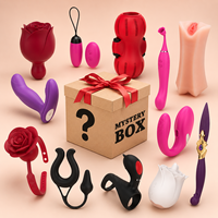 Mainan Seks Dewasa Pria Wanita Blind Box Pasangan Vibrator Mawar Getar Kesenangan dengan Kondom Borgol Strap-on Paket Misteri Premium