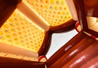 LeTeng LT-470, Castillo Inflable Comercial de PVC con Tobogán, Diseño de Galleta de Jengibre, Capacidad de 500-800 kg, Tamaño 6x4x4 m, para Niños de 2-3 Años