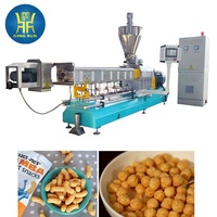 Nouvelle ligne de production de machines à fabriquer des aliments soufflés au maïs, extrudeuse automatique de snacks soufflés au blé en vente