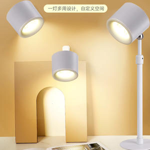 Lámpara de escritorio con control remoto, luz nocturna LED, diseño geométrico sólido para dormitorio, estudio, montable en pared con batería interna - Product Image 3