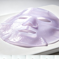 Fournitures d'esthétique : Masque facial en microcristal, tissu en fibres végétales, texture cristalline, soin naturel de la peau, masque facial