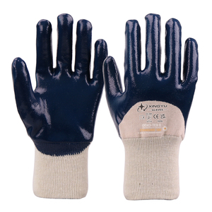 Gants de sécurité XINGYU 3/4 en tricot enduit, résistants, en nitrile avec jersey de coton, anti-chaleur, imperméables, de marque - Product Image 1