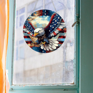 Eagle Wall Art Acrylique Fenêtre Suspendue Patriotique Plastique Artisanat Yard Signes et Affiches Imprimées pour <span class=keywords><strong>Garage</strong></span> Homme - Product Image 5
