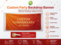 Bannière publicitaire personnalisée pour la fête de Thanksgiving, impression UV, portable, résistante au vent, légère, pliable, en vinyle