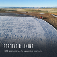 Bâche en PEHD pour bassin d'aquaculture, revêtement de réservoir de pisciculture, géomembrane pour élevage de poissons