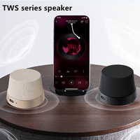 Umweltfreundlicher tragbarer TWS Wireless-Lautsprecher mit magnetischem Ständer für 5.3, kompatibel mit Stoff-Leinen-Design, Freisprechfunktion