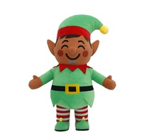 Costume gonflable de mascotte de Noël pour adulte, costume de Père Noël marchant avec écharpe de bonhomme de neige, idéal pour défilés de Noël, fêtes et publicité
