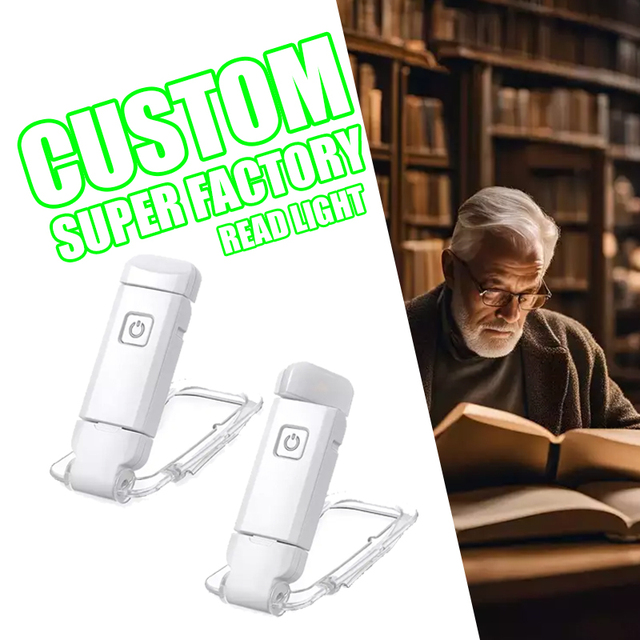 LED USB Rechargeable Book Reading Light Brightness Adjustable Eye Protection Clip Book Light Portable Bookmark Read Light