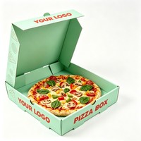Cajas de Pizza Corrugadas de Material Reciclable de 8/9/10/12 Pulgadas Cuadradas, Cajas de Pizza para Llevar, Cajas de Comida para Entrega a Domicilio, Caja de Comida para Restaurante