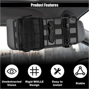 ที่เก็บของในรถยนต์แบบยูนิเวอร์แซล แผ่นโมลล์ ช่องขนาด 1 นิ้ว พร้อมสายยางยืด สำหรับตกแต่งภายในรถยนต์ - Product Image 4