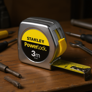 Cinta métrica Stanley PowerLock de 3 m con caja metálica y mecanismo de bloqueo para mediciones de precisión - Product Image 3