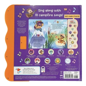 Libro de Sonidos Personalizable con Canciones de Campamento, <span class=keywords><strong>12</strong></span> Sonidos de la Naturaleza y Canciones, Libro de Cartón Resistente para Niños Pequeños, para Acampar y Aprender Música - Product Image 3