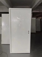 Porte en acier pré-assemblée facile à installer pour mur en panneau sandwich de 50 à 75 mm - Convient pour maison conteneur, maison préfabriquée, maison en kit