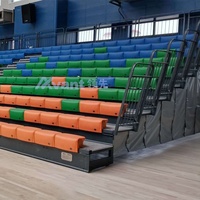 Système d'assise télescopique Avant Sports pour gymnase, école, arène, tribunes motorisées rétractables pour économiser de l'espace, tribunes intérieures