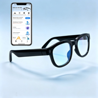 Lunettes IA ultra-légères avec caméra intégrée, batterie 240 mAh, Wi-Fi 6, reconnaissance vocale 720P, assistant d'appel mains libres Bluetooth, traducteur de voyage