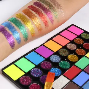 42 สีน้ํา Professional Face Paint ปลอดสารพิษภาพวาดศิลปะสําหรับเด็กสําหรับฮาโลวีน,คอสเพลย์,ปาร์ตี้,โรงละครและเวที