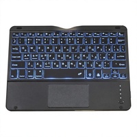 Clavier tactile capacitif rétroéclairé de 10 pouces en hébreu, pavé tactile universel pour smartphones et tablettes, prend en charge le Cangjie et l'espagnol