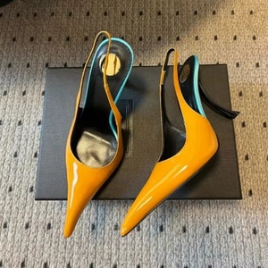 Zapatos de Tacón Alto de Cuero Negro Estilo 2026, Tacón Curvo, Punta Puntiaguda, con Cordones, Stilettos Sexys para Mujer, Zapatos de Verano - Product Image 4