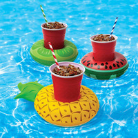 Sous-verres gonflables en PVC pour animaux aquatiques, porte-gobelets flottants gonflables, vente en gros