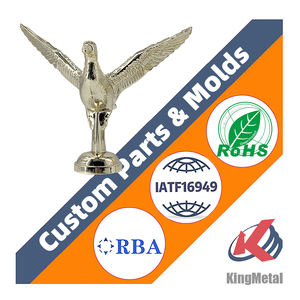 高精度Zamak3金牌奖杯配件镀金抛光表面定制锌合金压铸服务 - Product Image 1