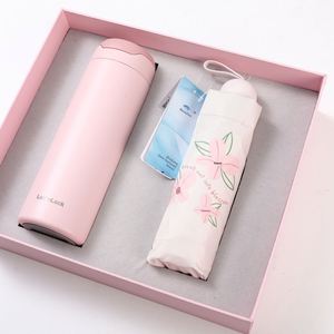 Coffret Cadeau Rose PU Fête des Infirmières 2027 – Thermos Isotherme à Boucle Amovible, Parapluie Pare-Soleil Paradise – Idéal pour Entreprises - Product Image 2