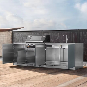 Mobile da <span class=keywords><strong>Cucina</strong></span> Esterno Personalizzato in Acciaio Inox 304 con Forno per Pizza e Barbecue - Product Image 4