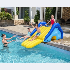 Tobogán Inflable para Niños, Material de PVC, 247X124X100Cm, Juguete de Piscina con Rociador de Agua - Product Image 4