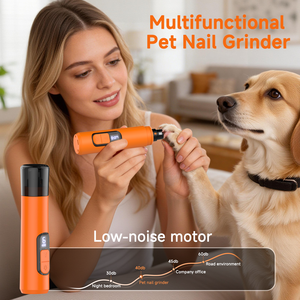 Nuevo Cortaúñas Eléctrico <span class=keywords><strong>para</strong></span> Mascotas <span class=keywords><strong>de</strong></span> 6 Velocidades Ajustables, 2 Luces LED, Silencioso y Recargable, Fabricado en Plástico - Product Image 1