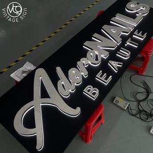 Illuminated <strong>Signpost</strong> Acrylic Brightness Backlit Led Letter Advertising Back Lit Stainless Steel Sign With High Quality - Product Image 1