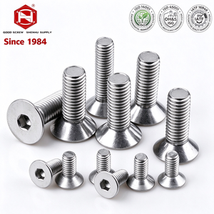 สกรูหัวจมสเตนเลสป้องกันการกัดกร่อน, สกรูหัวแบนอัลเลน M2-M20 - Product Image 1