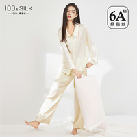 100% mûrier soie femmes deux pièces pyjama ensemble luxe mode maison porter motif solide 16mm épaisseur grande taille pour l'été