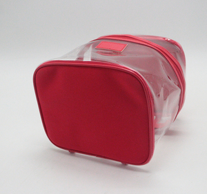 Eztraveling กระเป๋าแต่งหน้าป้ายห้าง,กระเป๋า PVC ใสสำหรับเดินทางกระเป๋าจัดระเบียบเครื่องสำอางตามสั่ง - Product Image 6