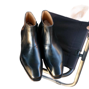Stivaletti Chelsea da <span class=keywords><strong>Uomo</strong></span> LuxuDawn Autunno Inverno in Vera Pelle di Vitello Italiana, <span class=keywords><strong>con</strong></span> <span class=keywords><strong>Cerniera</strong></span> e Lavorazione Blake, per Business e Cerimonie - Product Image 3