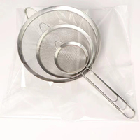 26Cm Professionele Keuken Rvs Groente Fruit Stalen Handgrepen Mesh Uitschuifbare Over Sink Geperforeerde Vergiet Zeef