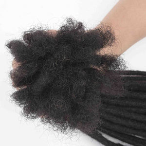 Extensions de dreadlocks en <span class=keywords><strong>cheveux</strong></span> humains FYD en gros, entièrement faites à la main, 6 à 30 pouces, afro crépus bouclés, 100 % dreadlocks en <span class=keywords><strong>cheveux</strong></span> humains - Product Image 6