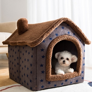 可折叠拆卸可洗小宠物床屋舒适保暖记忆泡沫猫狗屋 - Product Image 2