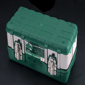 ABS 14-19 zoll tragbare werkzeug tasche kunststoff werkzeuge box mit stahl platte