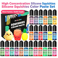 OSBANG 24 couleurs hautement concentrées jeu de pigments en silicone personnalisable pigment de pincement coloré pour les colorants 24 couleurs de pigments
