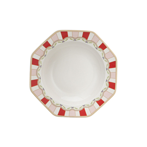 Service de table carré de luxe 18 pièces en porcelaine, style Jardins Européens vintage, OEM ODM, pour dîner, dessert et soupe, sans BPA, compatible lave-vaisselle - Product Image 3